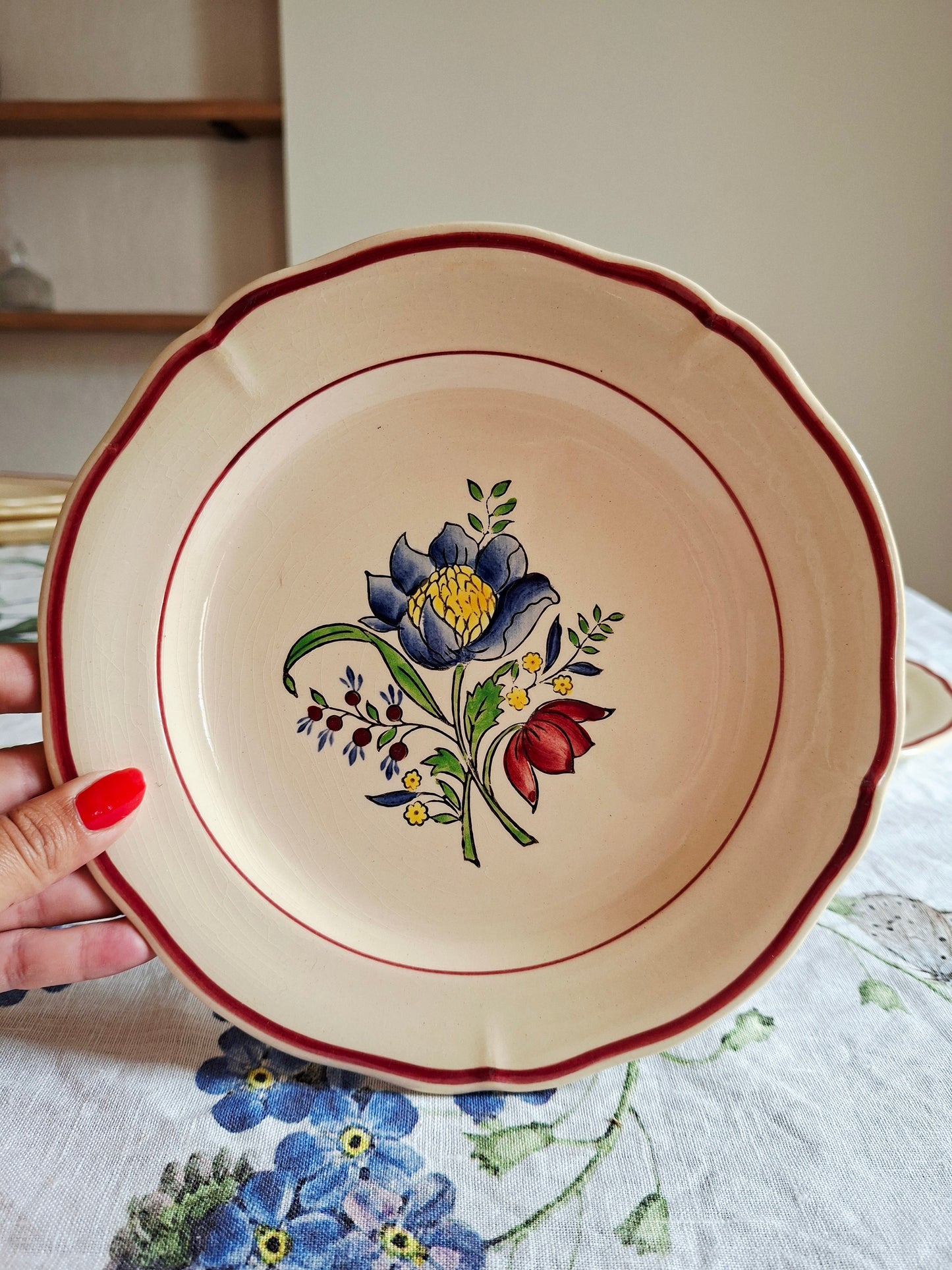 Lot de 6 assiettes à dessert Gien (1)