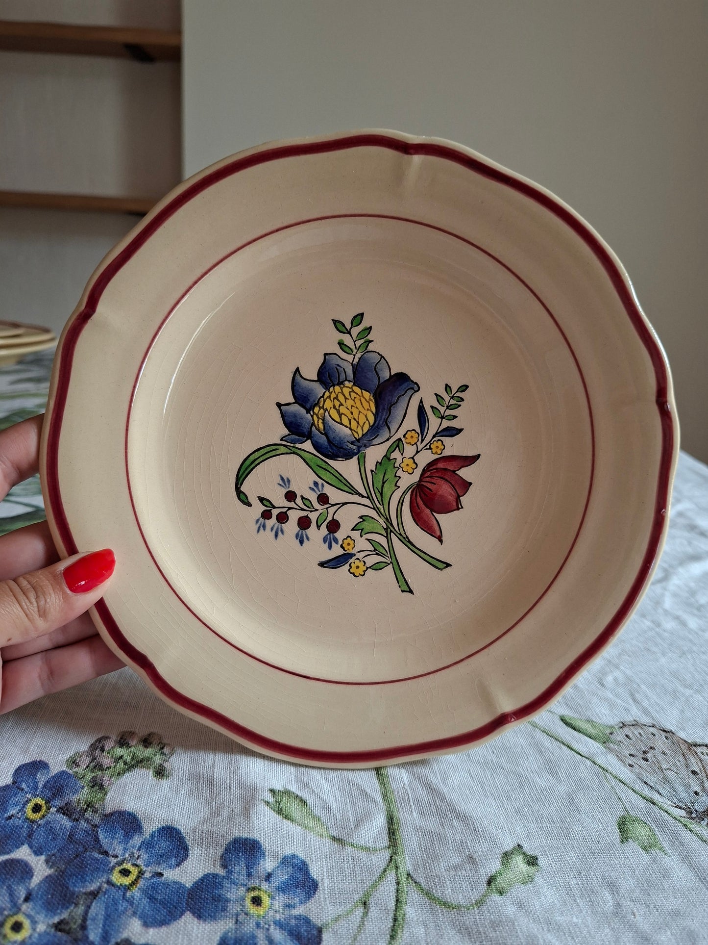 Lot de 6 assiettes à dessert Gien (2)