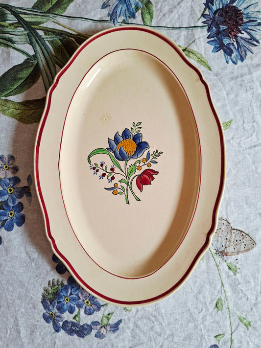 Petit plat ovale Gien