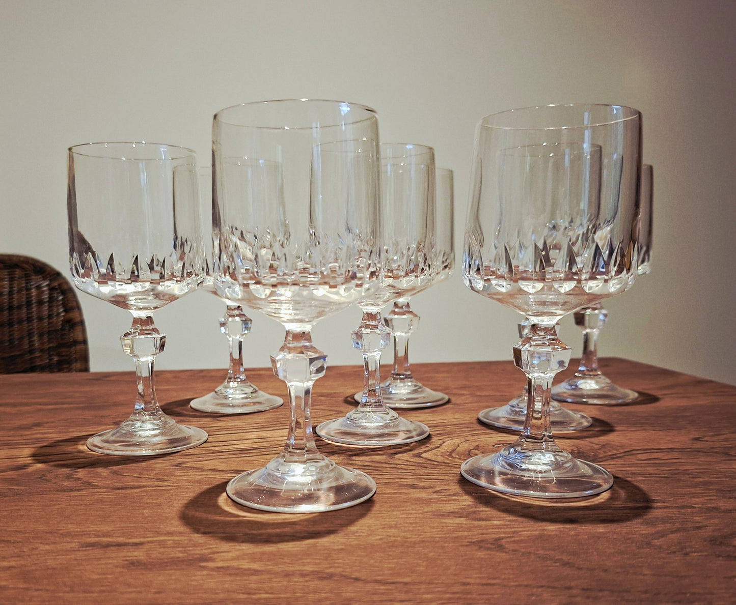 Lot de 8 petits verres à pied Cristal d'arques