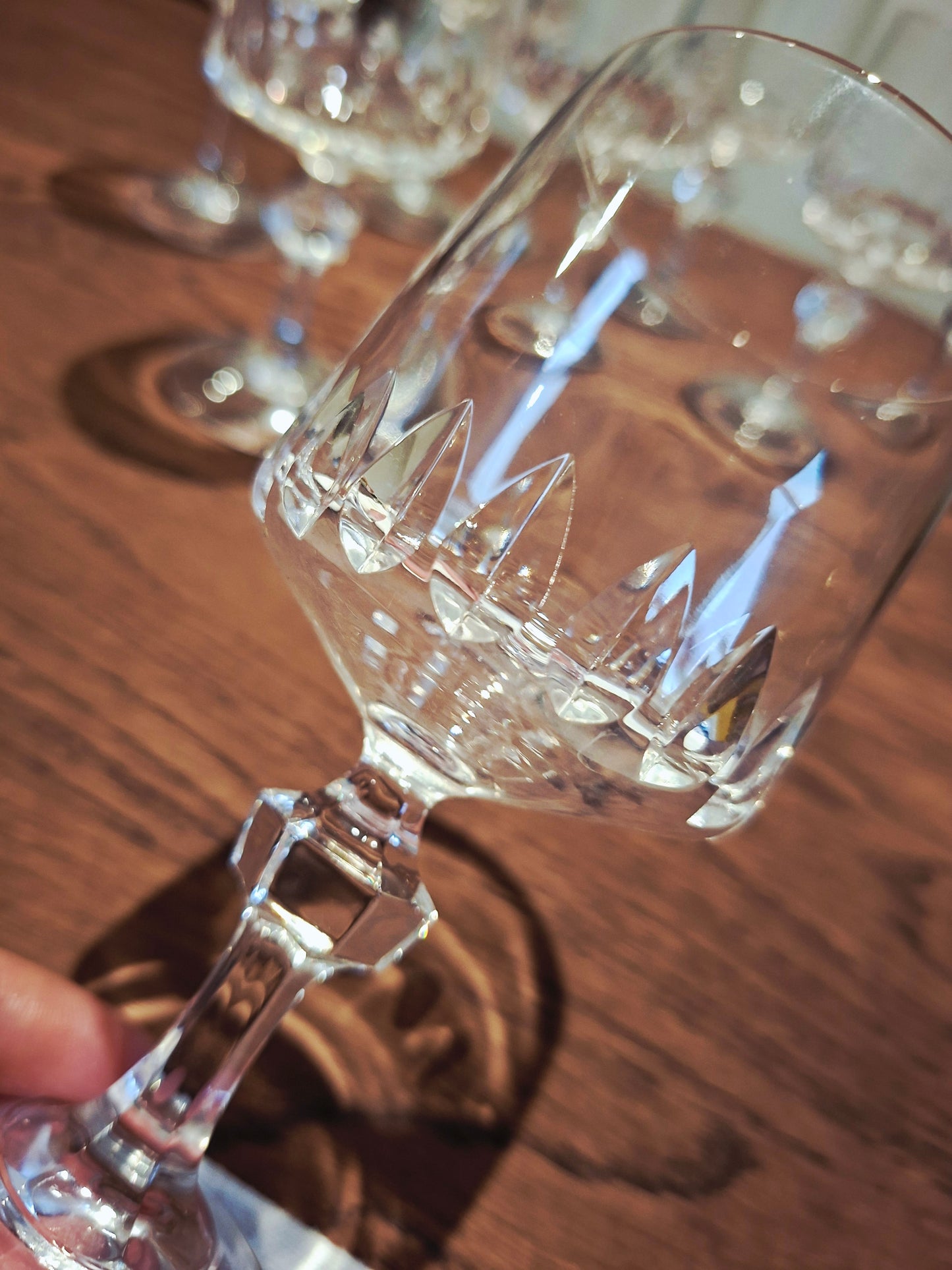 Lot de 8 grands verres à pied Cristal d'arques
