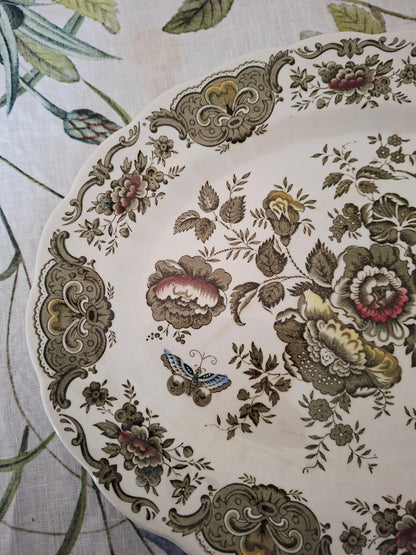 Plat ovale Ridgway of Staffordshire