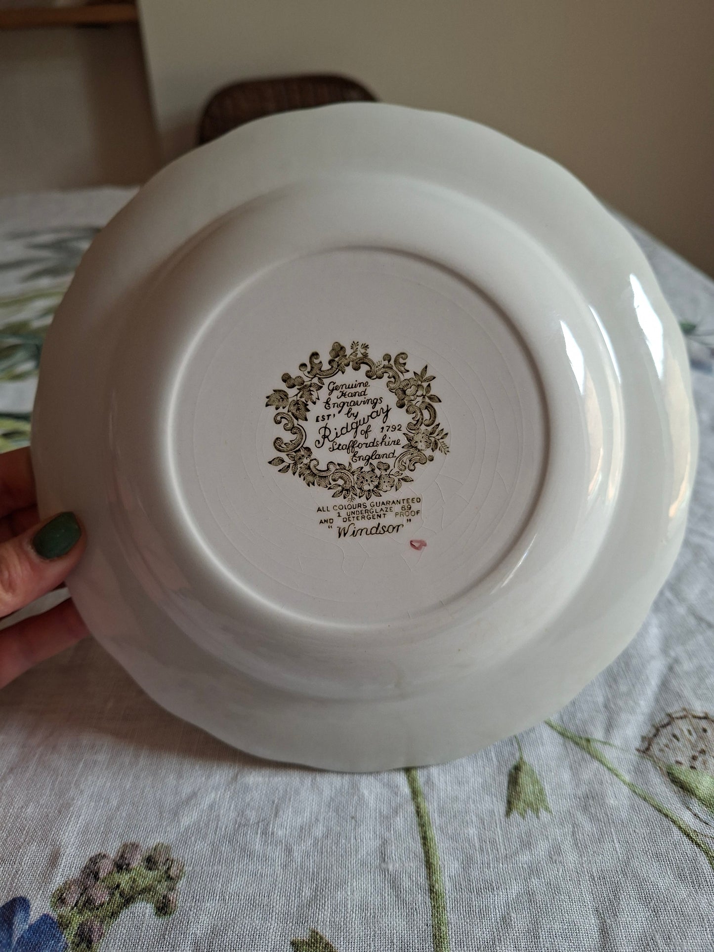(1) Lot de 4 assiettes creuses Ridgway of Staffordshire