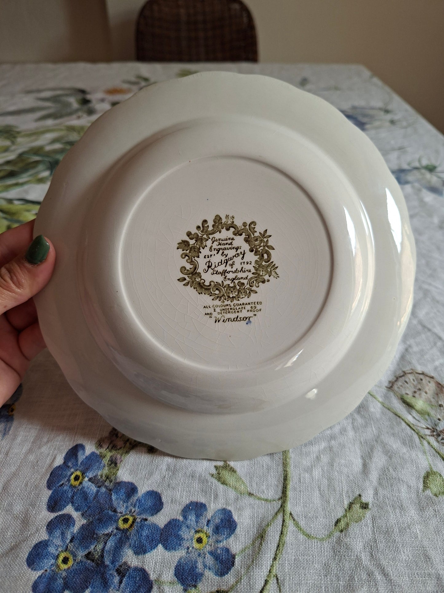 (1) Lot de 4 assiettes creuses Ridgway of Staffordshire