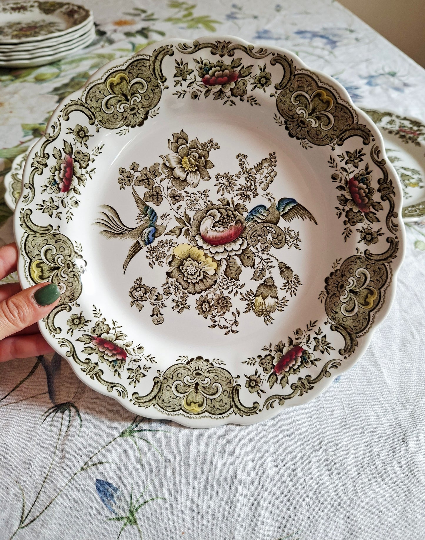 (2) Lot de 4 assiettes plates