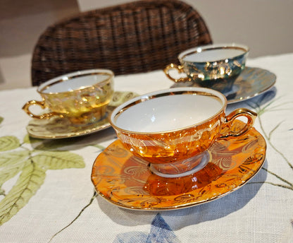 Lot de 3 tasses Bavaria avec soucoupes