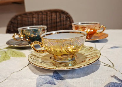 Lot de 3 tasses Bavaria avec soucoupes