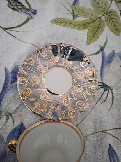 Lot de 3 tasses Bavaria avec soucoupes