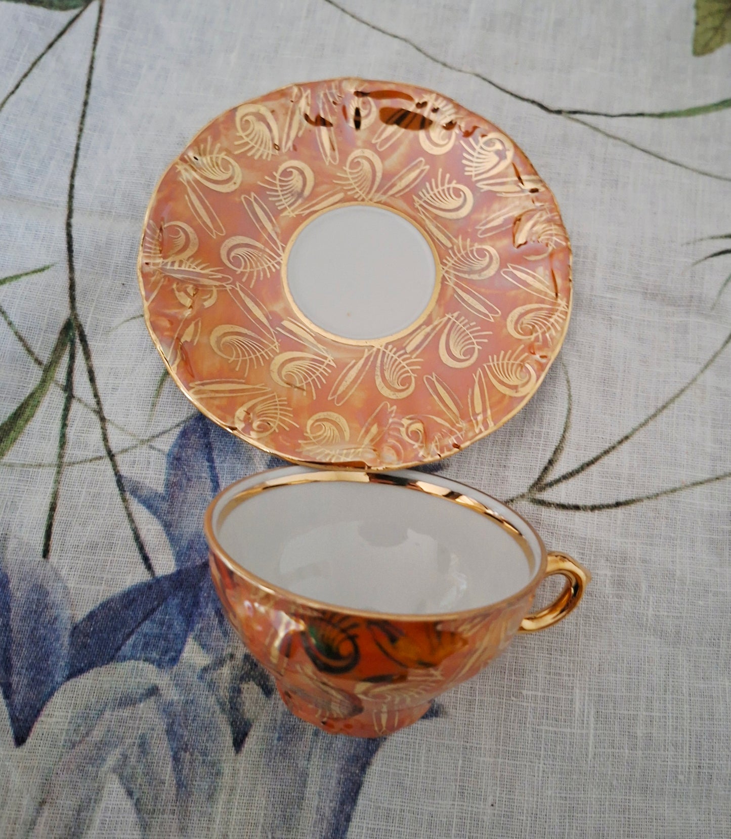 Lot de 3 tasses Bavaria avec soucoupes