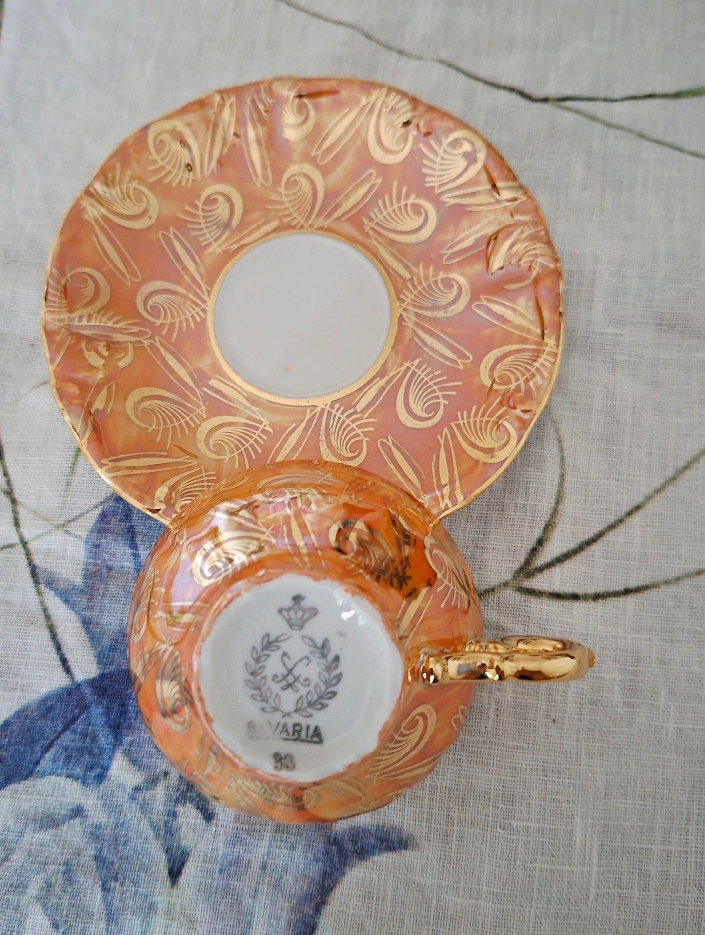 Lot de 3 tasses Bavaria avec soucoupes