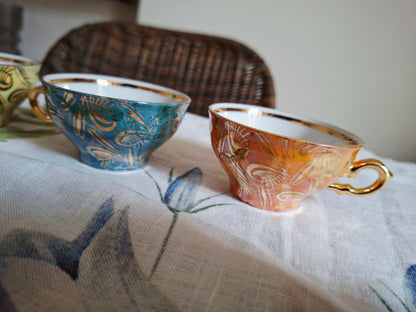 Lot de 3 tasses Bavaria avec soucoupes