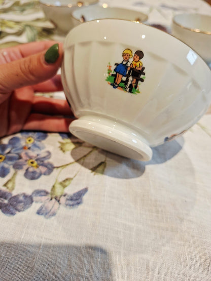 Lot de 4 bols – P.L France, véritable porcelaine