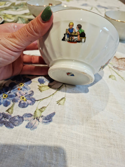 Lot de 4 bols – P.L France, véritable porcelaine