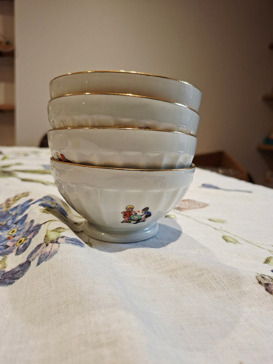 Lot de 4 bols – P.L France, véritable porcelaine