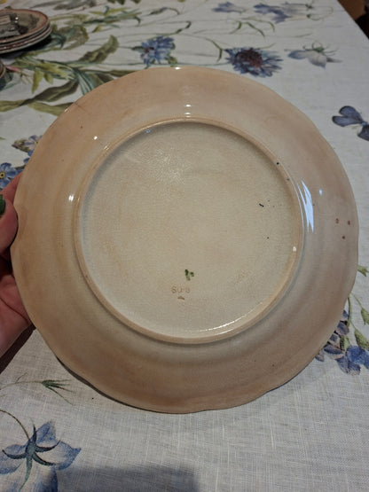 Assiette plate décor oiseaux