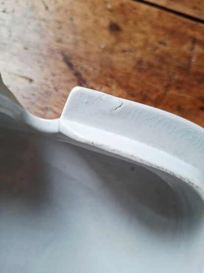 Authentique légumier / soupière en faïence de Sarreguemines, modèle Bertha