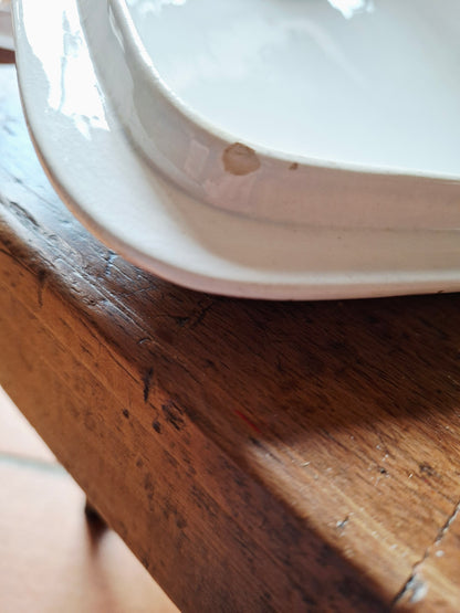 Authentique légumier / soupière en faïence de Sarreguemines, modèle Bertha