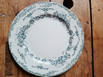 Lot de 4 assiettes anciennes mixtes – E. Bourgeois & Salins modèle Ninon 🌸