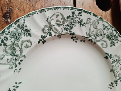 Lot de 4 assiettes anciennes mixtes – E. Bourgeois & Salins modèle Ninon 🌸