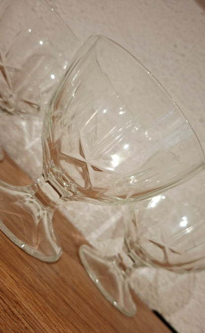 Lot de 6 coupes à dessert – Arcoroc, gamme Maldives (années 1970/80)