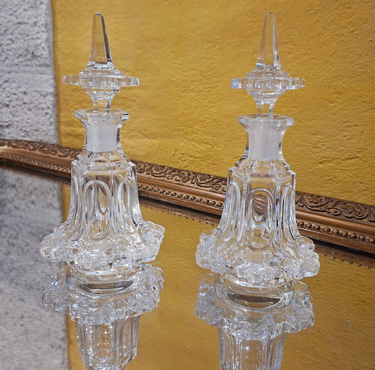 Paire de flacons Jean Desprez – Sharazade (modèle Cheminée Cristal)