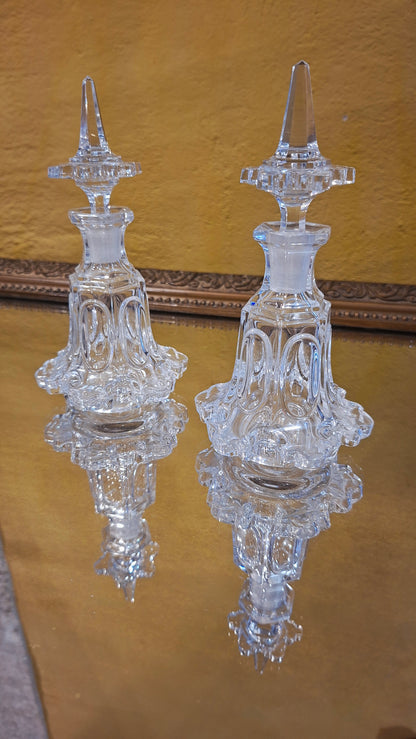 Paire de flacons Jean Desprez – Sharazade (modèle Cheminée Cristal)