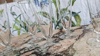 Lot de 6 flûtes en cristal