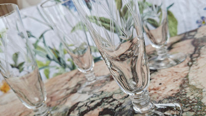 Lot de 6 flûtes en cristal