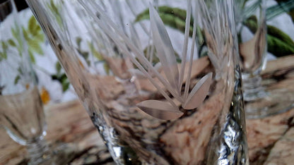 Lot de 6 flûtes en cristal