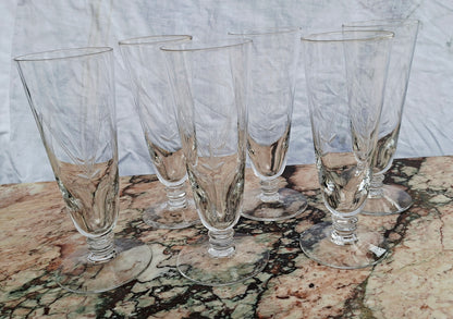 Lot de 6 flûtes en cristal