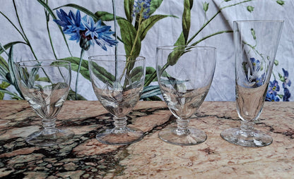6 grands verres en cristal