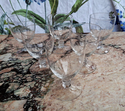 6 verres en cristal de taille moyenne