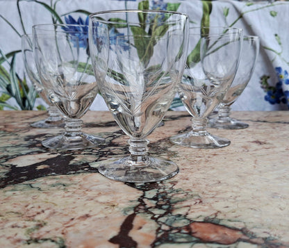 6 grands verres en cristal