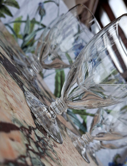 6 grands verres en cristal