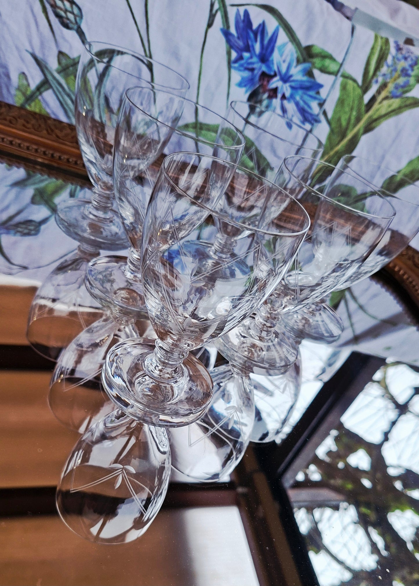 6 grands verres en cristal