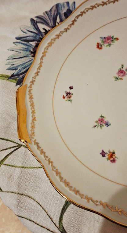 Plat rond avec poignée – Porcelaine véritable S.F.P