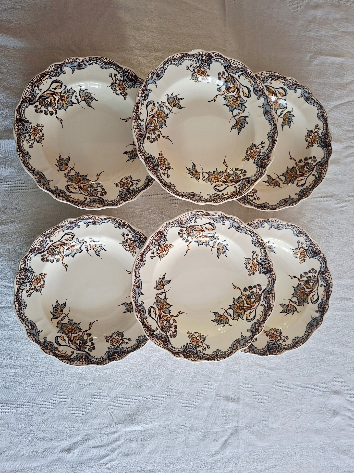Service de 6 assiettes creuses Salins "Chevreuse"