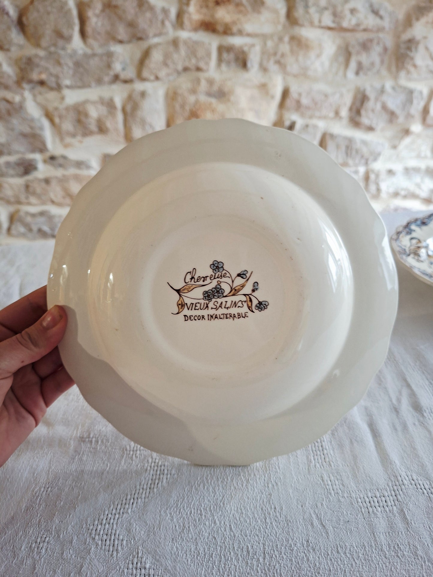 Service de 6 assiettes creuses Salins "Chevreuse"