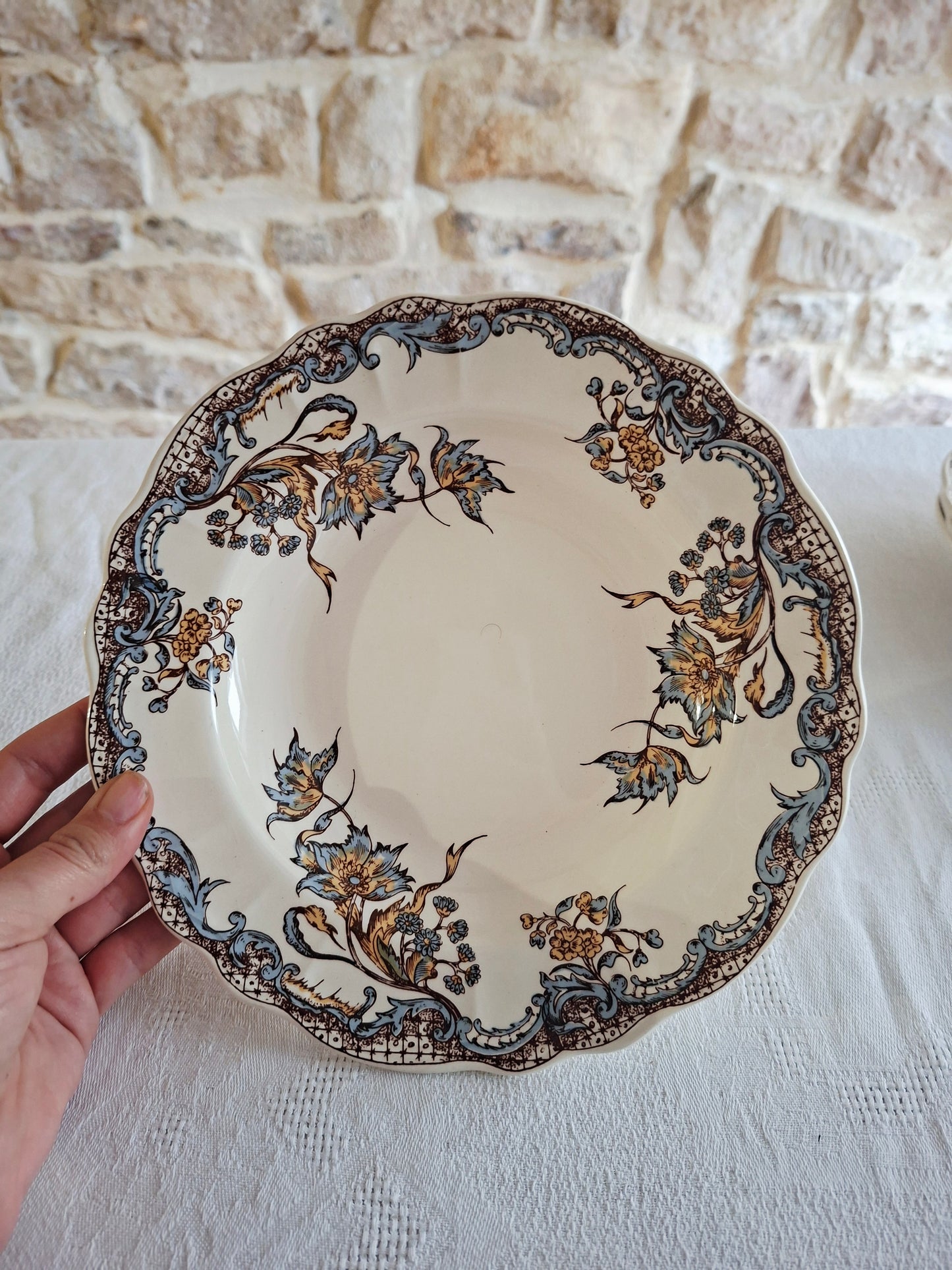 Service de 6 assiettes creuses Salins "Chevreuse"