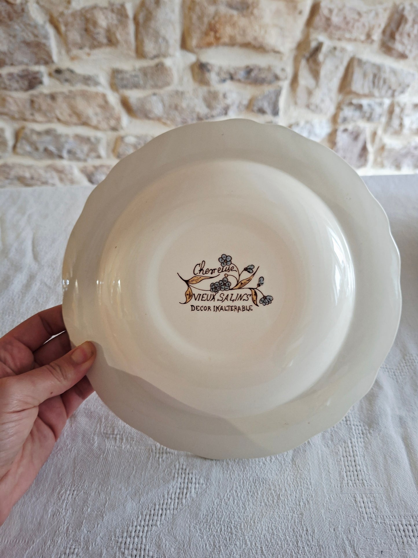 Service de 6 assiettes creuses Salins "Chevreuse"