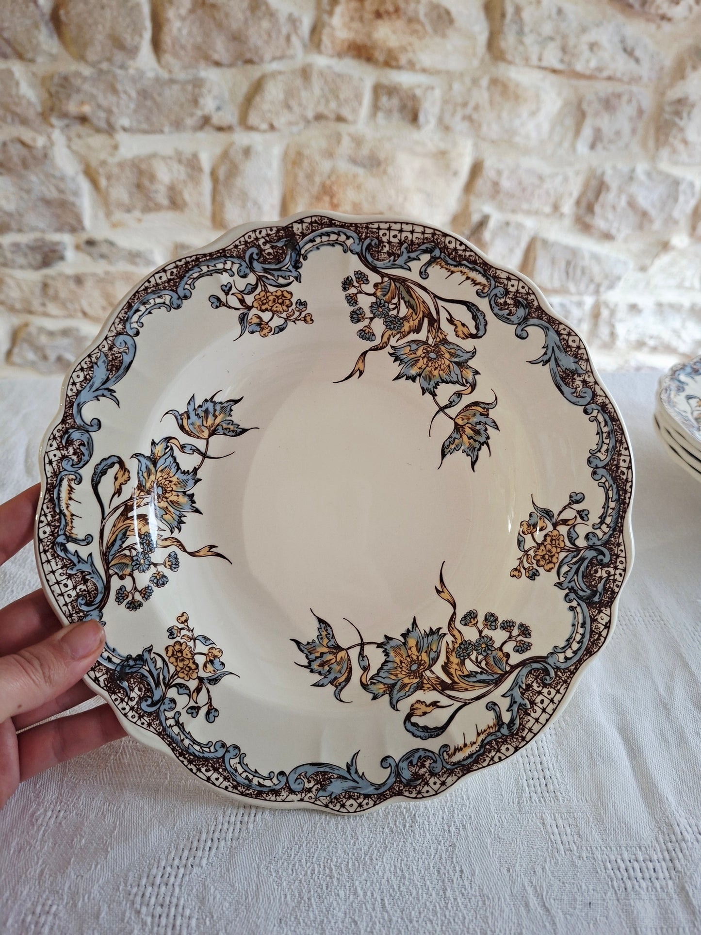 Service de 6 assiettes creuses Salins "Chevreuse"