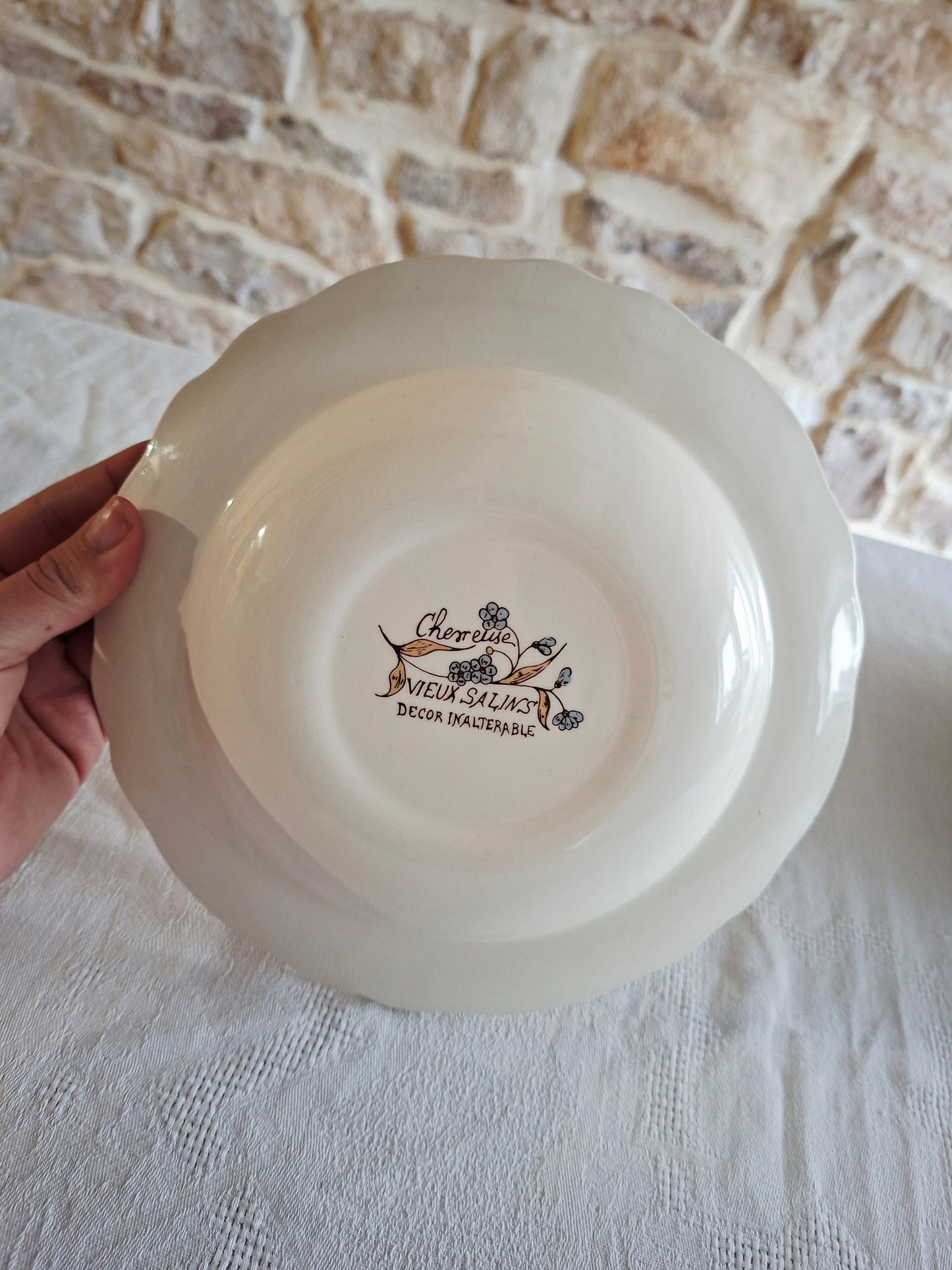 Service de 6 assiettes creuses Salins "Chevreuse"