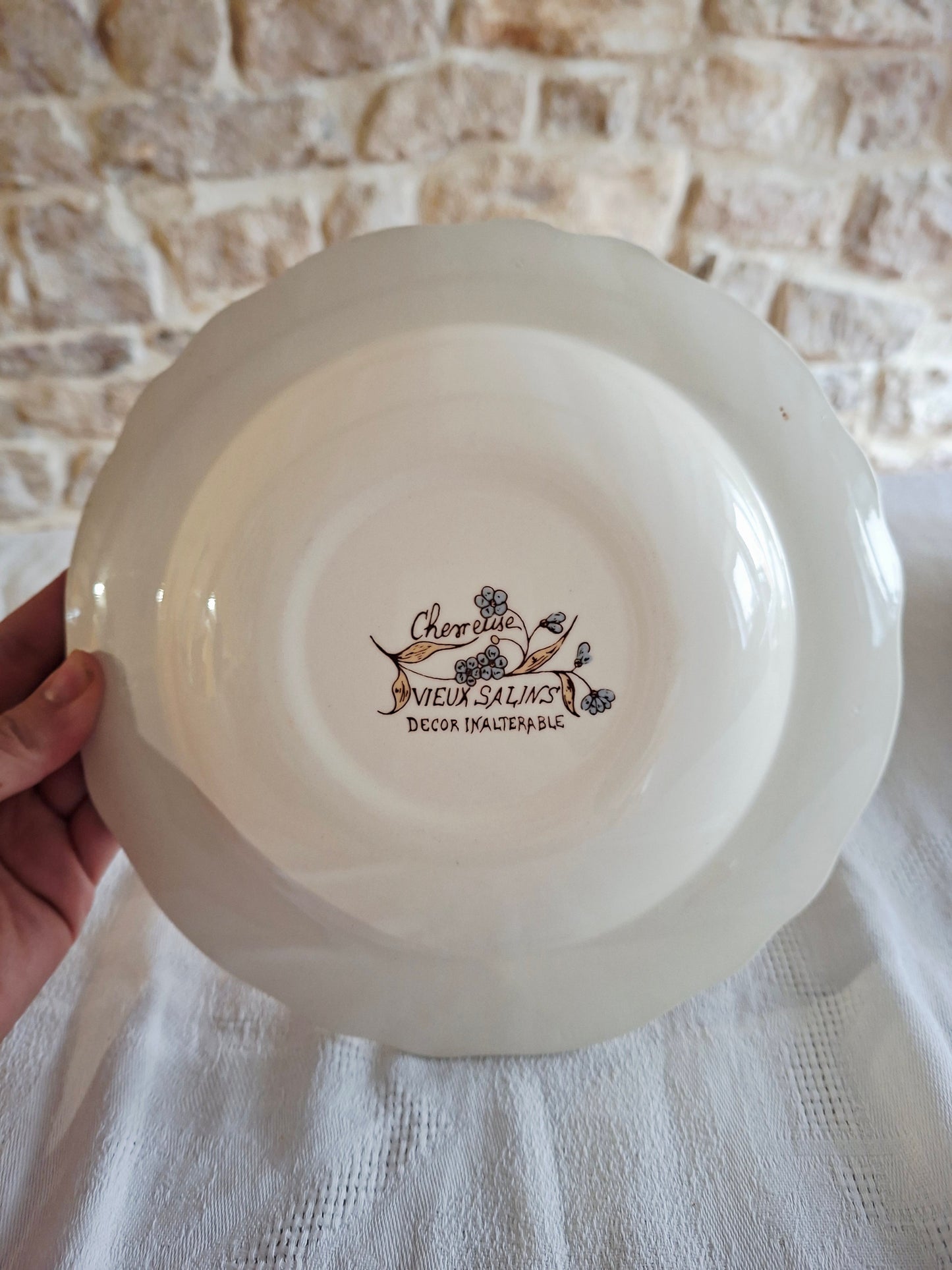 Service de 6 assiettes creuses Salins "Chevreuse"