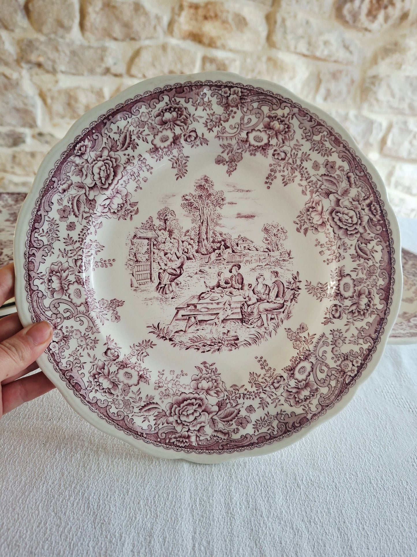 6 assiettes plates Lunéville