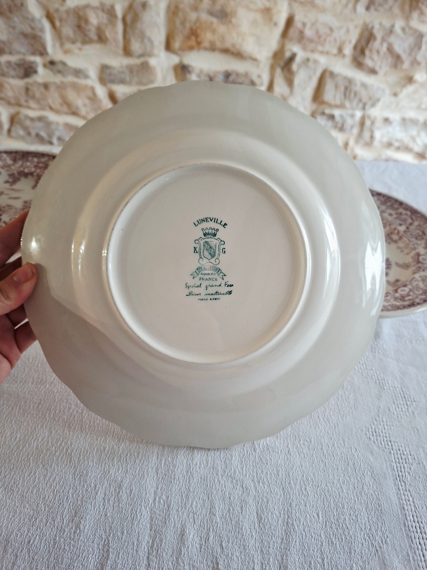 6 assiettes plates Lunéville