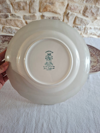 6 assiettes plates Lunéville