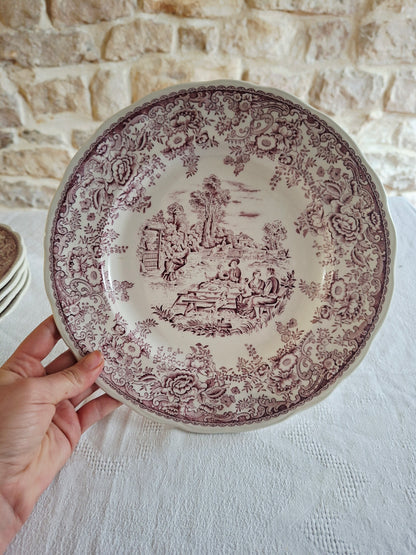 6 assiettes plates Lunéville