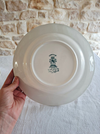 6 assiettes plates Lunéville