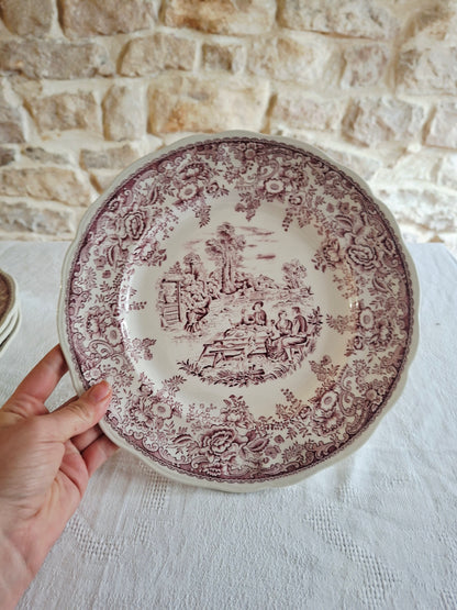 6 assiettes plates Lunéville