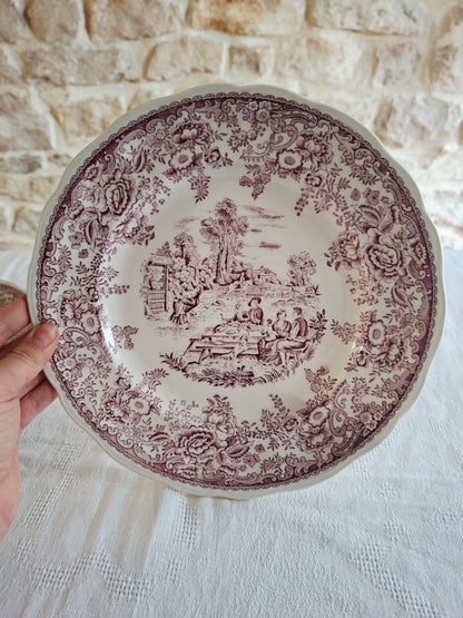 6 assiettes plates Lunéville